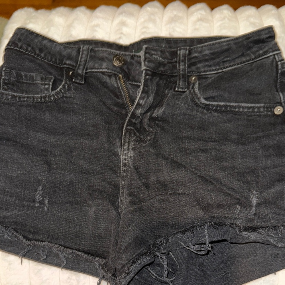 Women's Black Denim Shorts